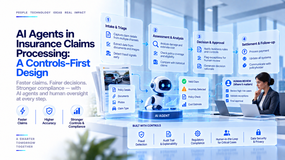 AI Agents in Insurance Claims Processing: A Controls-First Design